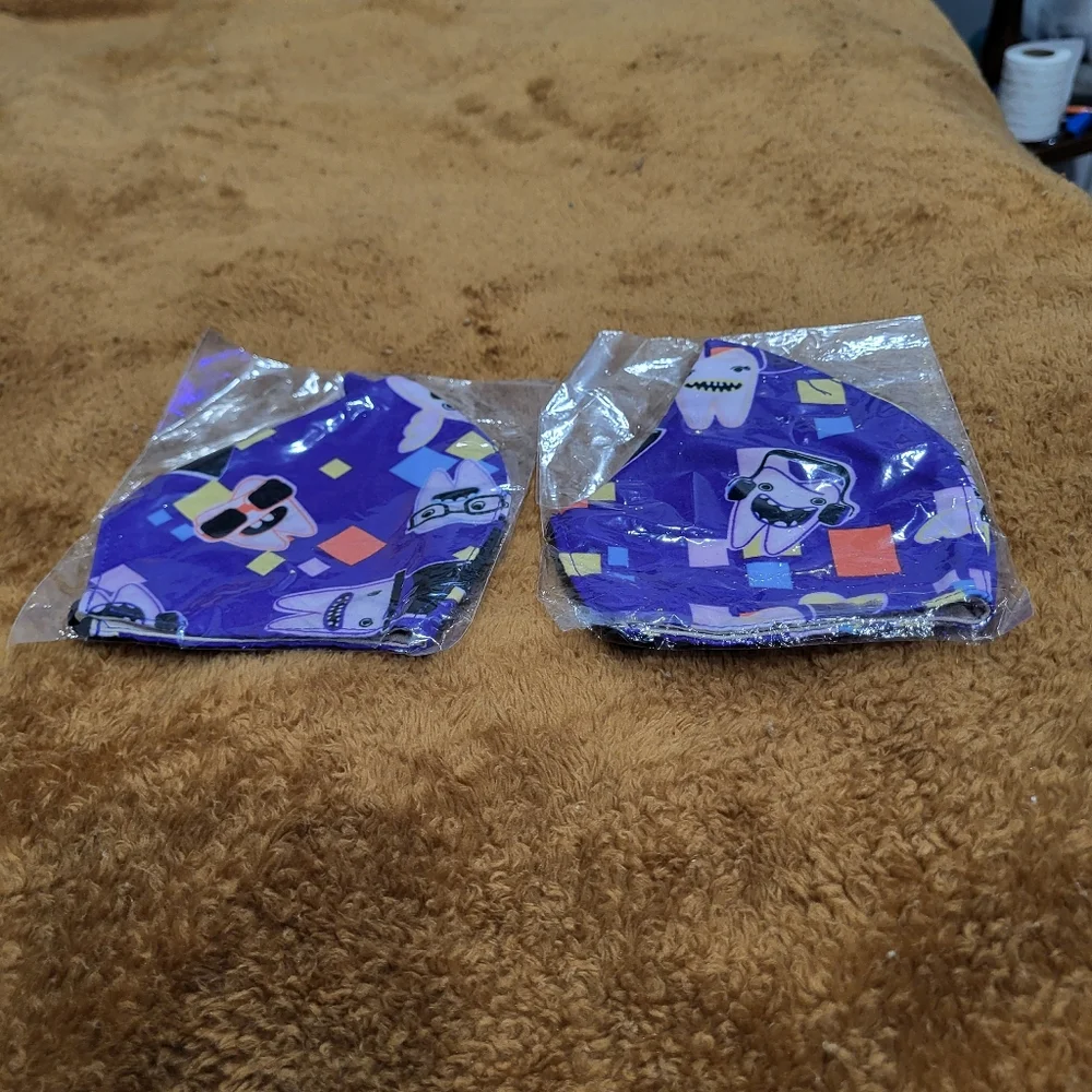 Reusable Adult Face Mask 2pack  Tooth Theme, nose - chin 4.5